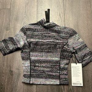 LAB Jacquard Mock Neck T-shirt